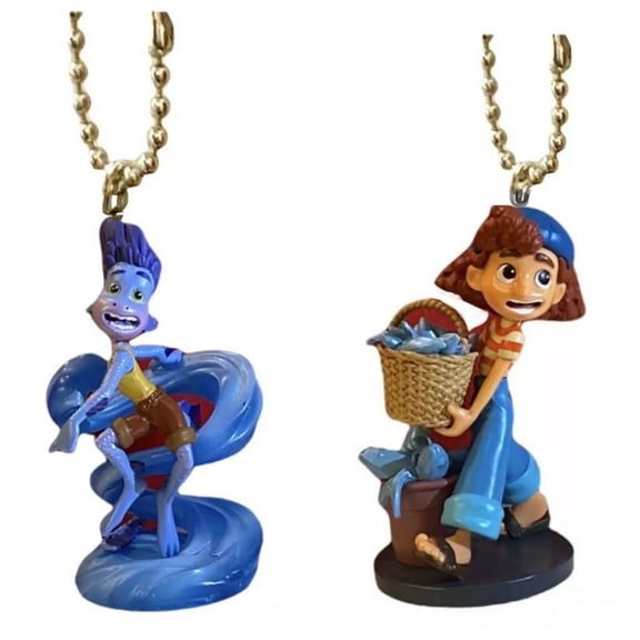 Alberto Monster & Giulia Keychain Dangler Ornament Figure Charm Luca Figurine 3” New