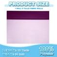 thumbnail image 2 of Uxcell Polyester Tulle Fabric Rolls Fabric Spool Tulle for DIY Wedding Grape Purple 54 Inch by 10 Yards, 2 of 5