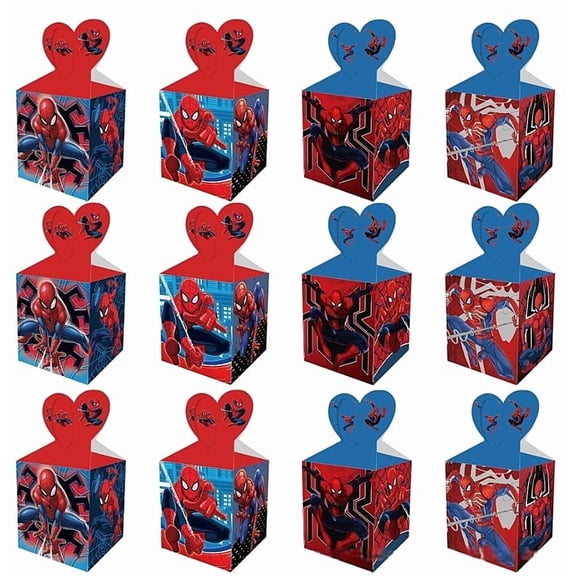 12 Pcs Anime Party Candy Boxes for Anime Theme Birthday Party Supplies Decor,Girls Kids Birthday Game Party Kraft Paper Gift Bag Decoration