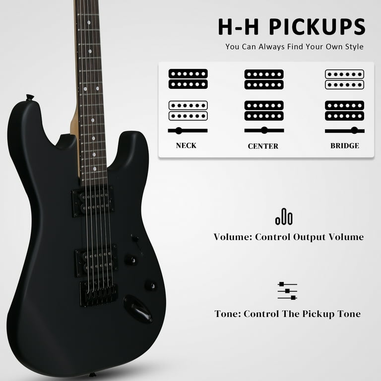 Ktaxon KST 39in Electric Guitar Beginner Kit w/ 20W Amp, H-H