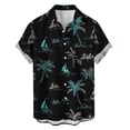 thumbnail image 4 of Cllios Hawaiian Shirts for Men Big and Tall Tropical Graphic Beach Tops Quick Dry Lapel Collared Short Sleeve T-shirts Oversized Button Down Bowling Shirts S-5XL, 4 of 6