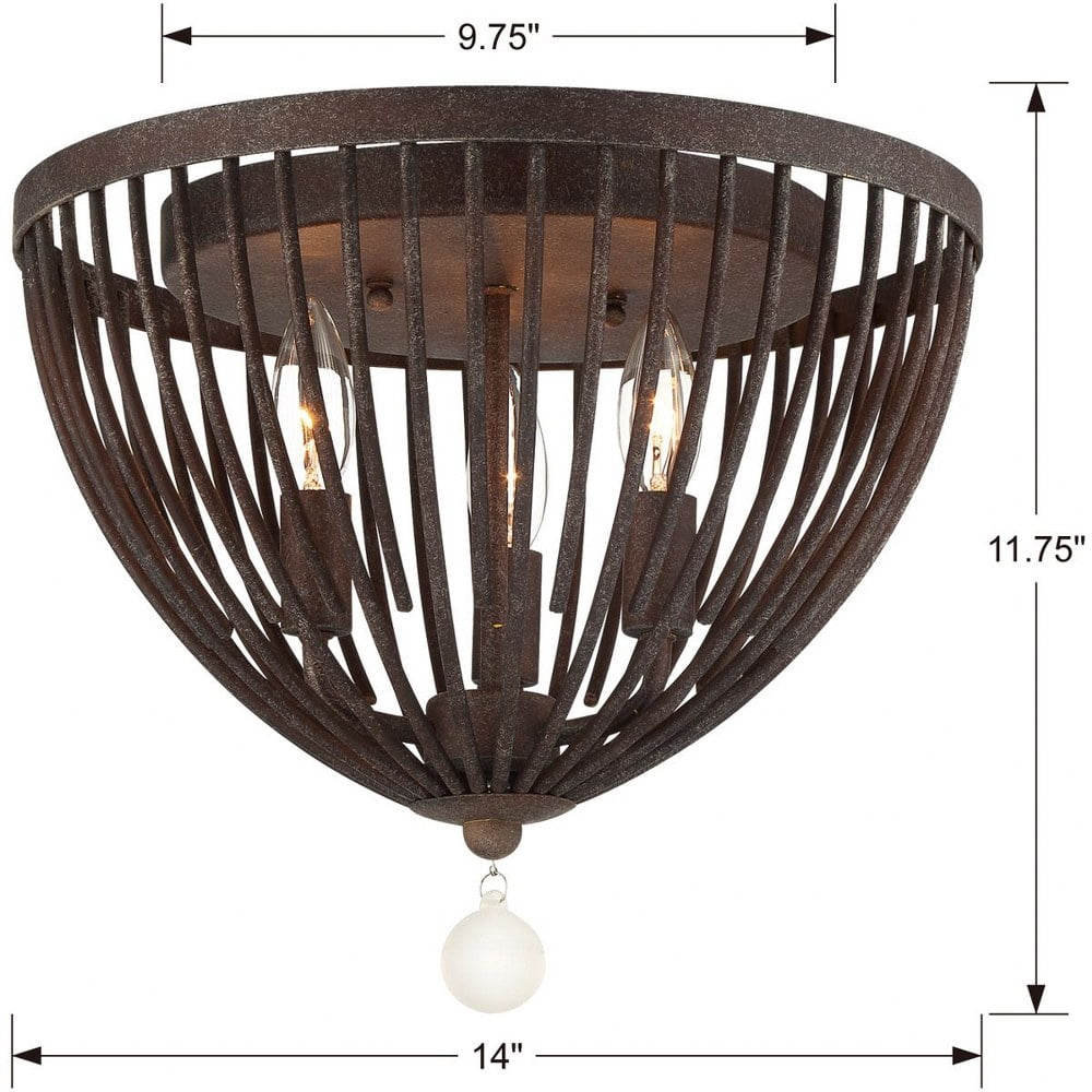 Crystorama Lighting - Three Light Ceiling Mount - Ceiling Mount - Duval - 3