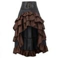 thumbnail image 1 of Kcodviy Ladies Halloween Medieval Retro Skirt Hangers for Women Front Short Back Long Tulle Table Skirt Irregular Ruffle Edge Patchwork Denim Skirt Women Cake Skirt Half Skirt, 1 of 3
