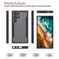 thumbnail image 5 of Feishell Rugged Multi-Layered Protection Case for Samsung Galaxy S24 Ultra, Transparent PC Back Aluminum TPU Bumper Military Grade Shockproof Support Wireless Charging Slim Phone Case,Black, 5 of 8