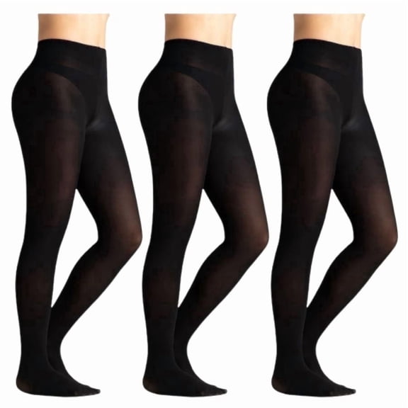 On The Go Women's Classic Tights Large Black (3 Pair Pack)