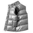 thumbnail image 2 of Sliktaa Veste Sans Manches Imperméable pour Hommes, Doudoune Brillante, 2 of 4