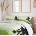 thumbnail image 6 of Ambesonne Nature Duvet Cover Sets, Pine Tree Silihouette, 2-King, Lime Green Army Green, 6 of 7