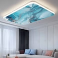 thumbnail image 2 of Fluorescent Light Covers 1 Pack 4x2 ft Ombre Blue Teal Gray Marble Texture Ceiling Light Covers Abstract Art Light Filters for Classroom, Office & Home, Drop Ceiling Light Covers, 2 of 8