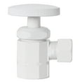 thumbnail image 2 of Westbrass 20" Bullnose Dual Facuet Supply Line Kit with Round Handle Angle Shut Off Valves, Powder Coat White, 2 of 7