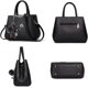 thumbnail image 5 of Women Handbag Top Handle Elegant Shoulder Bags Classic Shopper Handbags Ladies Crossbody Bag Embroidery (Gray), 5 of 5