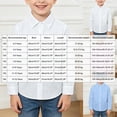 thumbnail image 4 of WXFAZCVU Boys Long Sleeves Button Down Shirt Kids Versatile Formal Clothes School Wear Size 9-10 Years, 4 of 4