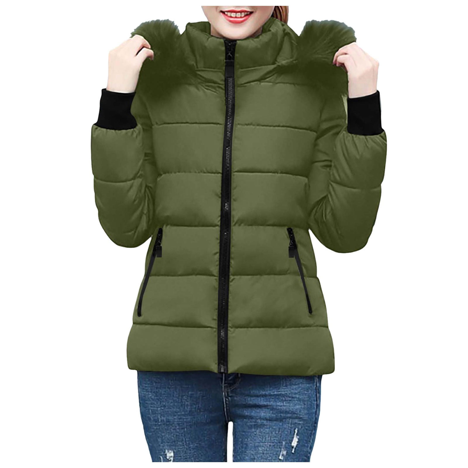 London Fog Adult Women's Hooded Puffer Lightweight Down Filled