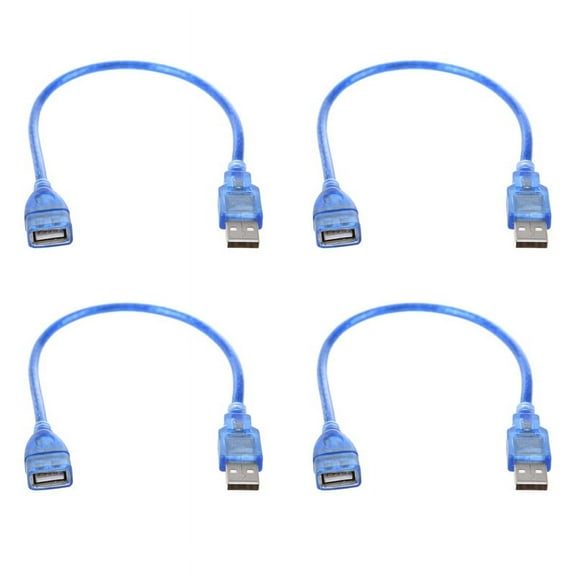 4X Short USB 2.0 A Female to Male Extension Cable