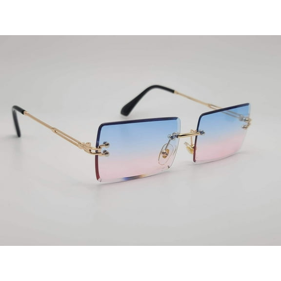 Fashion small Rectangle Unisex Luxury Sunglasses Vintage Punk Oversized