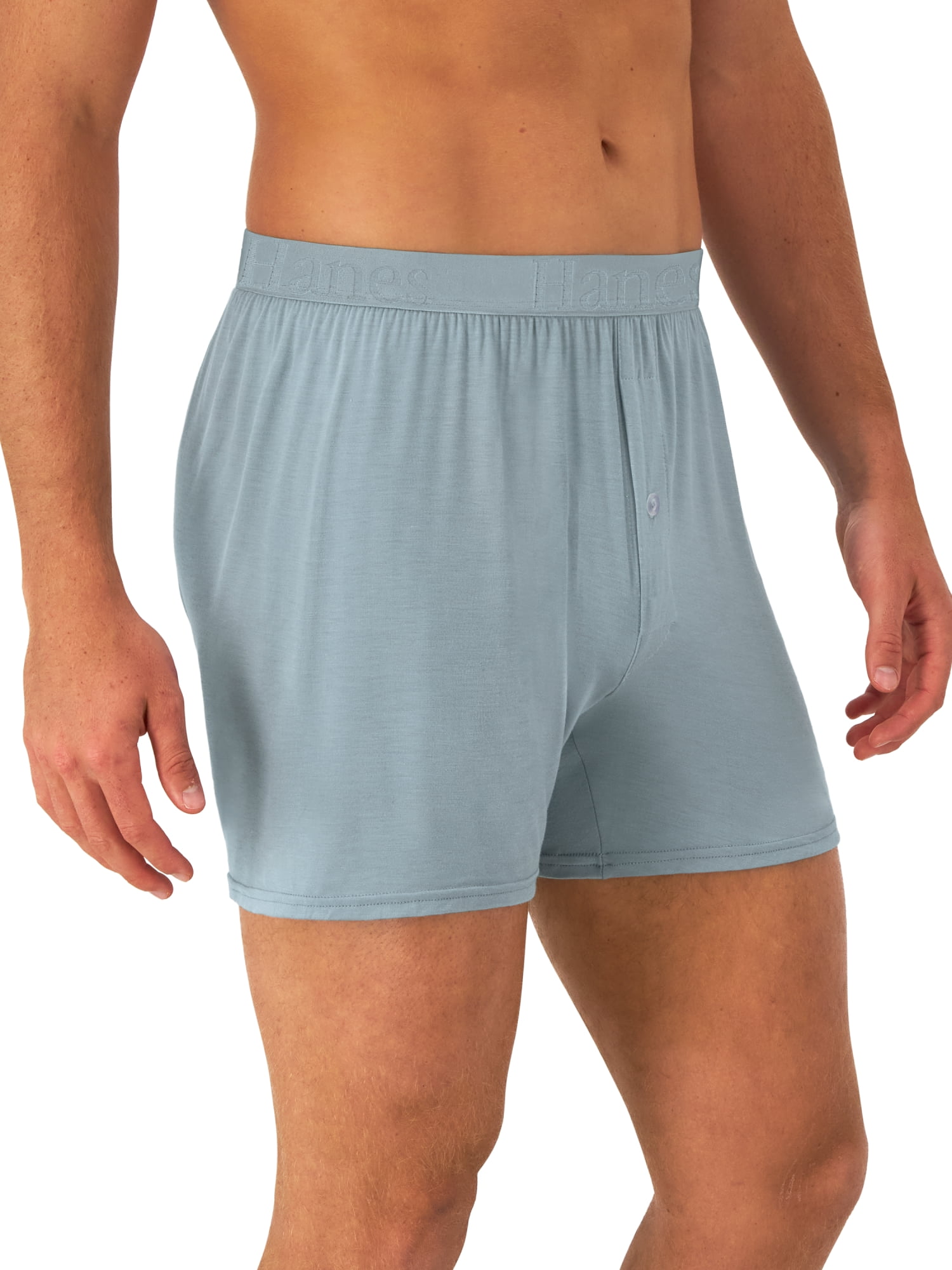 Hanes Men's Elastic Waistband Spandex Boxer Briefs