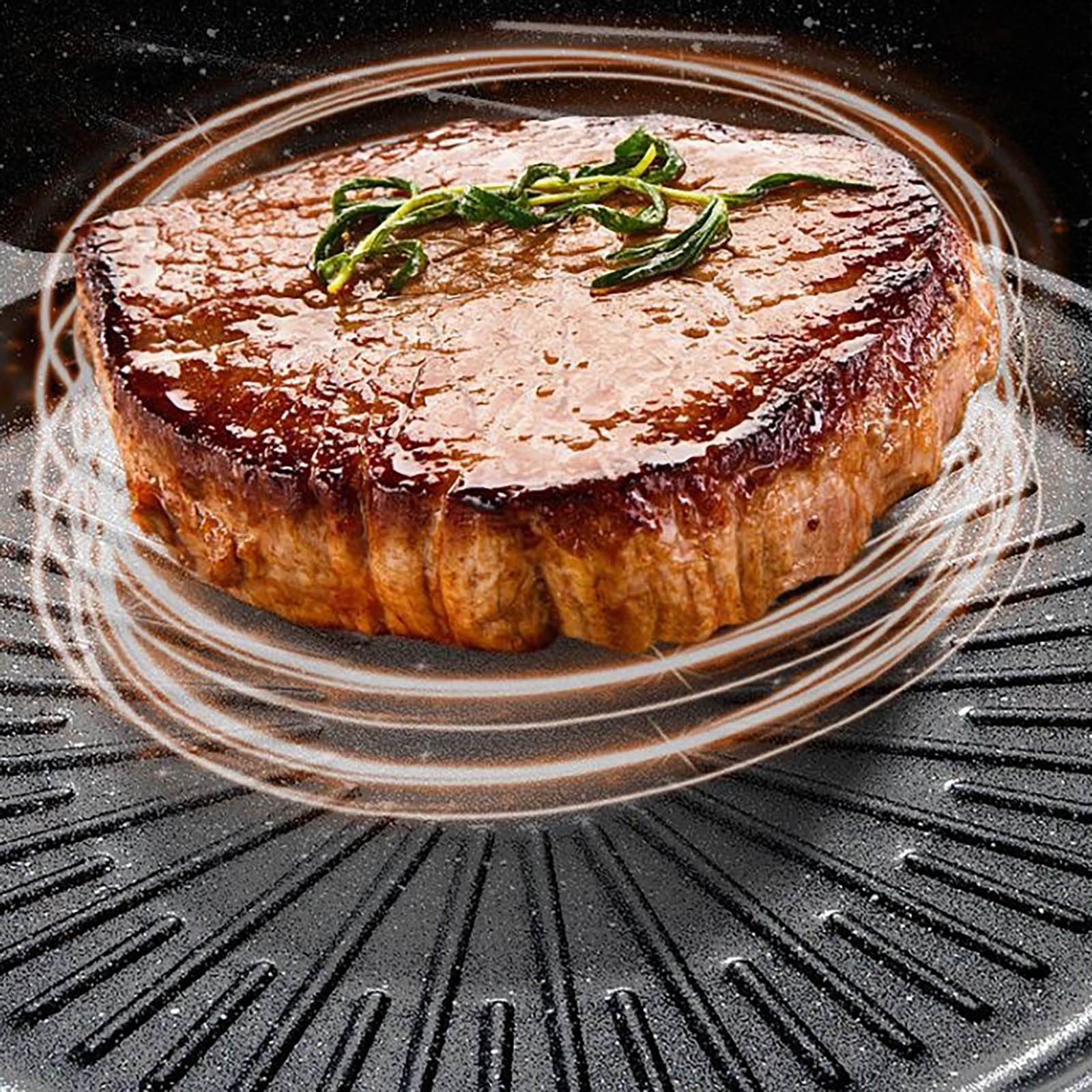Non Stick Round Baking Grill Pan For Even Heating Multifunctional Stove Top Korean BBQ Frying And Grilling Kitchen