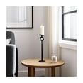 thumbnail image 3 of Modern Metal Pillar Candle Holder - Iron Taper Holder with Minimalist Design - Sturdy & Decorative for Home, Office & Living Room - 17" Black, 3 of 8