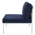thumbnail image 6 of Lounge Sectional Sofa Chair Table Set, Sunbrella, Aluminum, Metal, Steel, Blue Navy, Modern Contemporary Urban Design, Outdoor Patio Balcony Cafe Bistro Garden Furniture Hotel Hospitality, 6 of 10