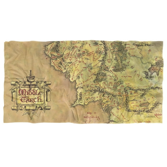 The Lord of The Rings 30'x60' Map of Middle Earth Beach Towel