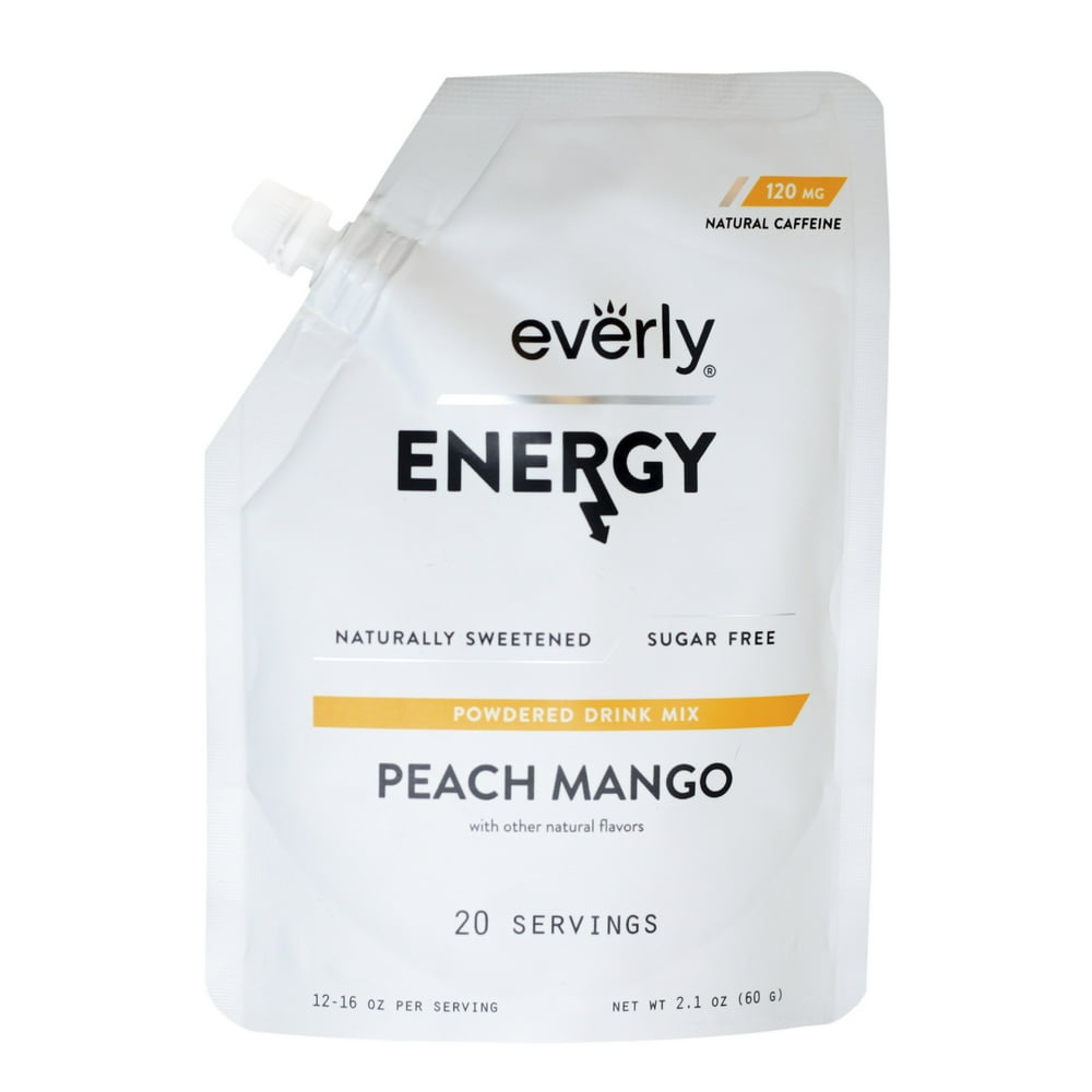 Everly, Energy Powdered Drink Mix, Peach Mango, 20 Servings Walmart