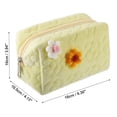 thumbnail image 2 of Unique Bargains 1Pcs Travel Makeup Bag Makeup Brush Holder Makeup Organizer Bag Cosmetics Storage Bag Cloth Yellow, 2 of 7