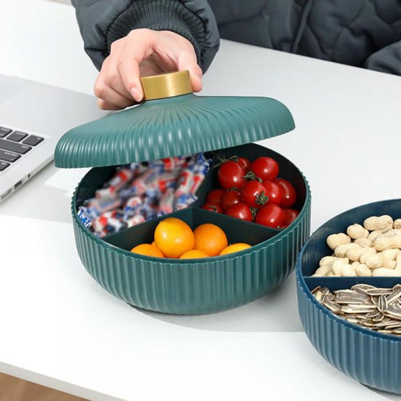 Multifunction Fruit Plate Dish Accessories Multi-purpose Creative Snack Tray Plastic Snack Tray Storage Plate With Lid Tableware