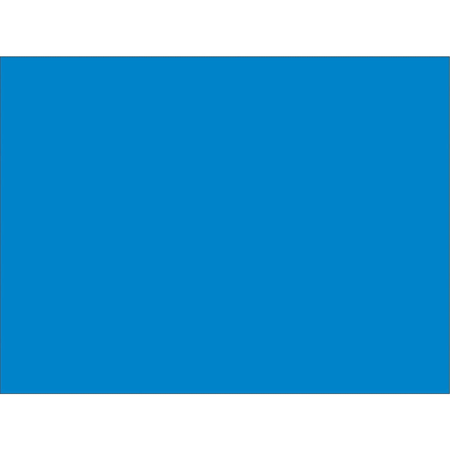 Tape Logic Inventory Rectangle Labels 3' x 4' Light Blue 500/Roll DL631C