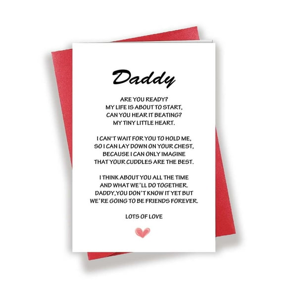 Carte de Grossesse pour Papa, Carte Joyeuse Fête des Pères, Carte d'Anniversaire Papa Adorable