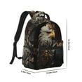 thumbnail image 2 of Yiaed Noble Style Bald Eagle Print School Backpack College Backpack Daypacks for Students High School Spacious and Durable Daypack for Work and Travel-One Size, 2 of 6