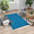 thumbnail image 1 of Sea Animals Turkish Area Rug, Sharks Swimming Horizontal Silhouettes Powerful Dangerous Wild Life, Soft Carpet for Living Room Decor, 6.6' X 9.6', Sea Blue, by Ambesonne, 1 of 4