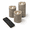 Gray-3"x4",5",6", variant on Real Wax Operatedless Candles With Remote Timer 3 Pack