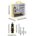 thumbnail image 3 of 42 in 1 Ratcheting Wrench Rod Socket Set Screwdriver Bit Tool Ratcheting Handle Wrench Quick Releasing Screwdriver, 3 of 9