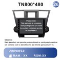 thumbnail image 3 of LEHX Pro 2 Din Android 12 Reproductor multimedia de radio para automóvil Navegación GPS para Toyota Highlander 2 XU40 2007-2013 Carplay 2din Estéreo, 3 of 5