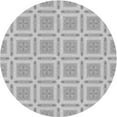 thumbnail image 1 of Ahgly Tapis Rond Lavable en Machine Intérieur Transitionnel Platine Argent Gris, 3 Pieds Rond, 1 of 7