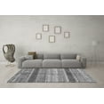 thumbnail image 3 of Ahgly Company Indoor Round Abstract Gray Modern Area Rugs, 7' Round, 3 of 4