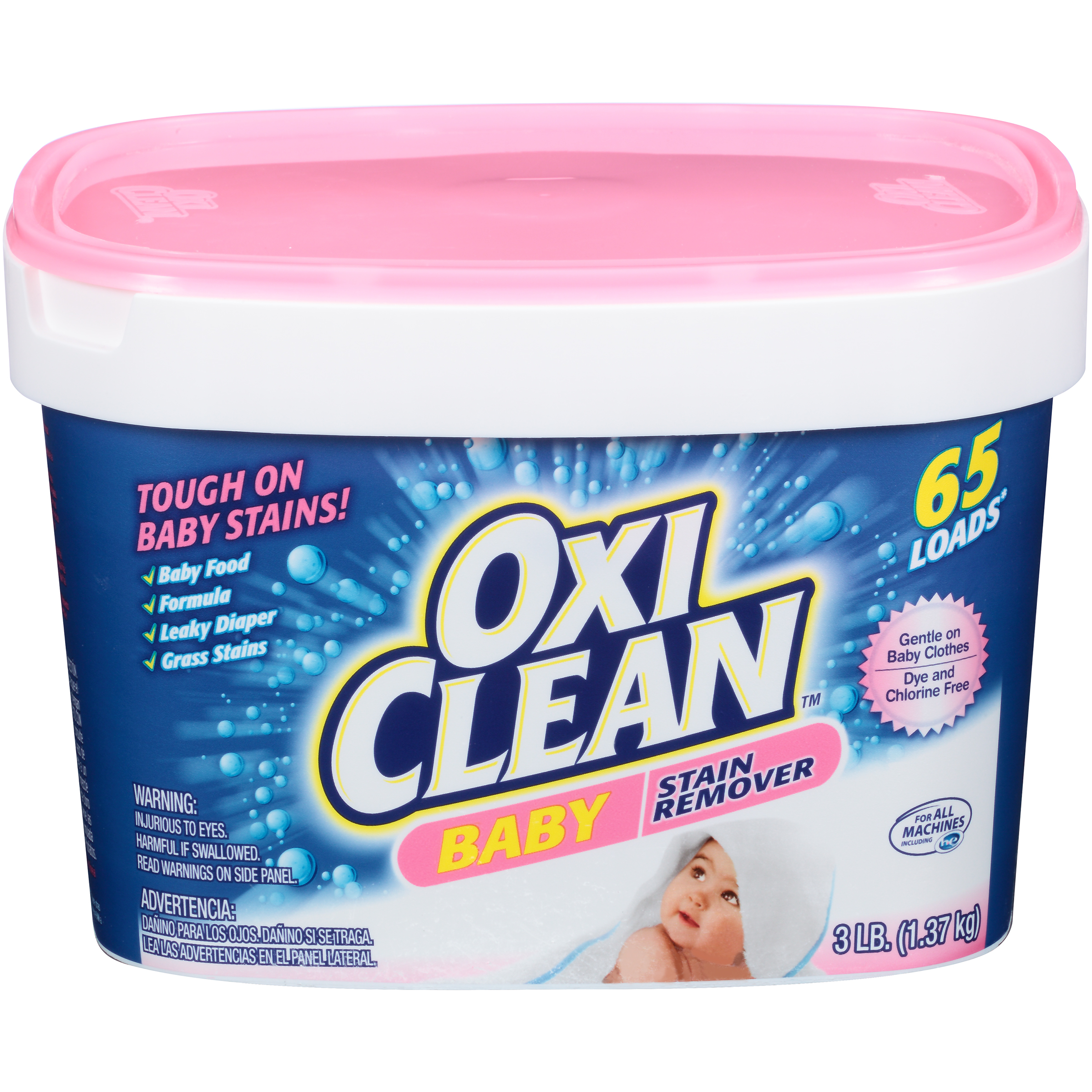 OxiClean Versatile Stain Remover Baby Stain Soaker, 3 lb