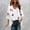 001 White, variant on Women's Floral Print Kimono Cardigan Casual 3/4 Sleeve Open Front Lightweight Cover Up