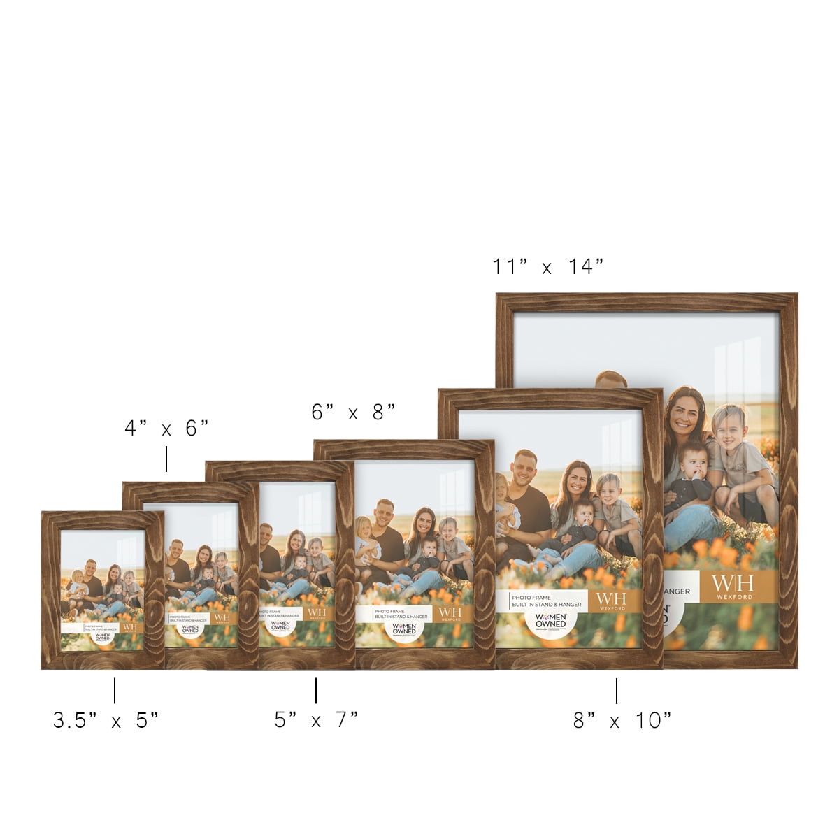 Woodgrain 3.5 in. x 5 in. Walnut Picture Frame