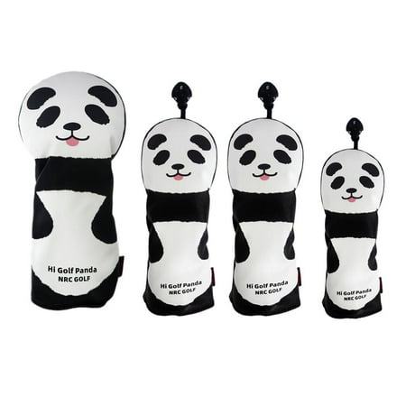 4 Pieces Golf Club Head Covers (, 3, 5, UT), Golf Wood Driver Headcover , Cover with Number Tags