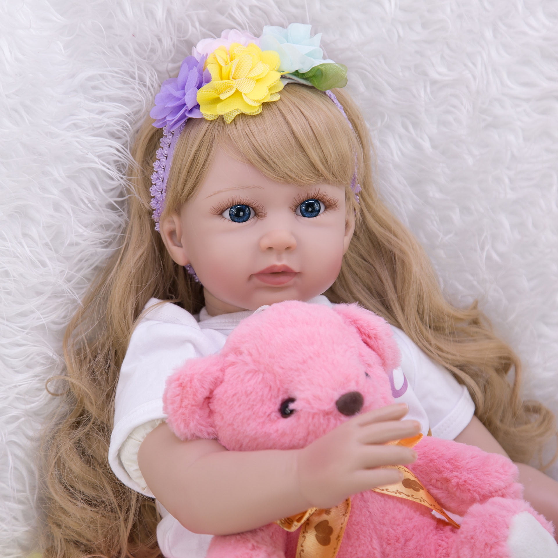 Lifelike Reborn Baby Doll - 24 inch Princess Realistic Newborn Baby Doll with Cloth Body, Handmade Real Life Toddler Doll, Includes Clothes, for Kids Ages 3+