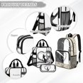 thumbnail image 3 of DISNIMO 3 Pcs Clear Backpack for Girls, Cat Heart Print 17 Inch Kids Transparent Backpack and Lunch Bag Set, Heavy Duty See Through Bookbag with Pen Pouch for Students, 3 of 5
