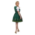 thumbnail image 3 of Dirndl Trachten Haus 3 Piece Short German Oktoberfest Dirndl Cotton Dress for Womens and Girls - Green, 3 of 9