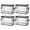 4pc, variant on Clear Transparent Clothes Storage Box with Reinforced Side Handles, Foldable Stackable Zipper Closet Organizer Bin for Blankets Towels Seasonal Clothing Bedroom Closet Storage,4pc.