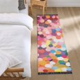 thumbnail image 3 of Yayeee Runner Rug for Bedroom 2'x6' Machine Washable Hallway Non Slip Mat, Black Colorful Circles, 3 of 8
