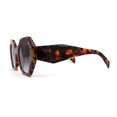 thumbnail image 4 of Womens Geometric Diamond Cut Mod Butterfly Chic Fashion Sunglasses Tortoise Smoke, 4 of 4