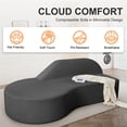 thumbnail image 5 of Aukfa 91" Comfy Cloud Sofa 3 Seat Boneless Couch for Living Room, Curved Design, No Assembly, Chenille, Gray, 5 of 9