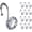 Clear, variant on Luxury Design Round Clear Diamond Crystal Gem Bling with Glide Balls Shower Curtain Hooks, Rust Proof Metal Rhinestones Glam Shower Curtain Rings-12 Pack