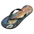 thumbnail image 2 of YAZAOOSummer Flip Flops Creatively Cosmic Cat Simple Beach Sandals, 2 of 8