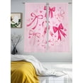 thumbnail image 3 of Valentine's Day Sheer Curtains 72 Inch Length 2 Panels Set, Pink Bows Romantic Love Heart Voile Window Treatment Rod Pocket Curtains Sheers Drapes for Bedroom/Living Room/Kitchen 52"x72"x2, 3 of 7