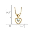 thumbnail image 3 of Primal Gold 14 Karat Yellow Gold 3mm Aquamarine Heart Birthstone Necklace, 3 of 4